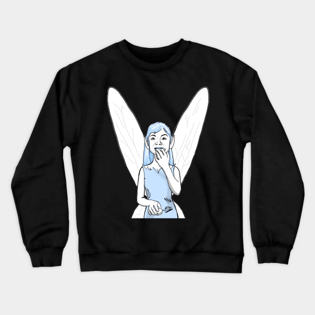 Blue Fairies Crewneck Sweatshirt by Elizabeths-Arts